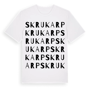 Skrukarp ordlek t-shirt – ekologisk bomull t-shirt från Pinshirt