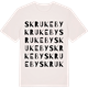 Vintage White t-shirt med Skrukeby ordlek t-shirt