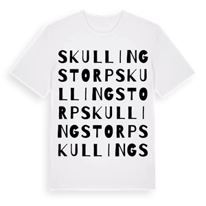 Skullingstorp ordlek t-shirt – ekologisk bomull t-shirt från Pinshirt