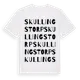 White t-shirt med Skullingstorp ordlek t-shirt