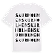 White t-shirt med Skurholmen ordlek t-shirt