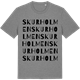 Mid Heather Gray t-shirt med Skurholmen ordlek t-shirt