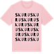 Pink Cotton t-shirt med Skuru ordlek t-shirt