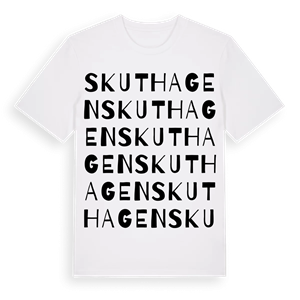 Skuthagen ordlek t-shirt – ekologisk bomull t-shirt från Pinshirt