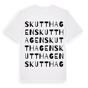Skutthagen ordlek t-shirt – ekologisk bomull t-shirt från Pinshirt