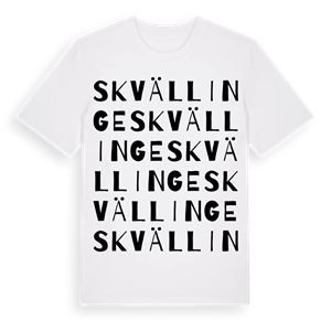 Skvällinge ordlek t-shirt – ekologisk bomull t-shirt från Pinshirt