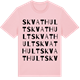 Pink Cotton t-shirt med Skvathult ordlek t-shirt