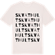 Vintage White t-shirt med Skvathult ordlek t-shirt