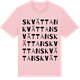 Pink Cotton t-shirt med Skvättan ordlek t-shirt