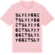 Pink Cotton t-shirt med Skybygget ordlek t-shirt