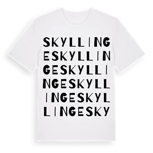 Skyllinge ordlek t-shirt – ekologisk bomull t-shirt från Pinshirt