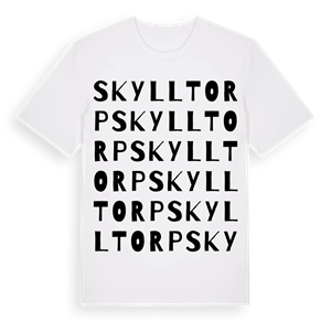 Skylltorp ordlek t-shirt – ekologisk bomull t-shirt från Pinshirt
