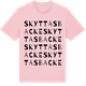 Pink Cotton t-shirt med Skyttas backe ordlek t-shirt