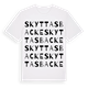 White t-shirt med Skyttas backe ordlek t-shirt