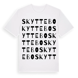 Skyttebo ordlek t-shirt – ekologisk bomull t-shirt från Pinshirt