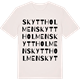 Vintage White t-shirt med Skyttholmen ordlek t-shirt