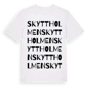 Skyttholmen ordlek t-shirt – ekologisk bomull t-shirt från Pinshirt
