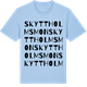 Blue Soul t-shirt med Skyttholmsmon ordlek t-shirt