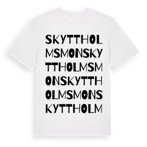 Skyttholmsmon ordlek t-shirt – ekologisk bomull t-shirt från Pinshirt