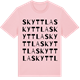 Pink Cotton t-shirt med Skyttla ordlek t-shirt