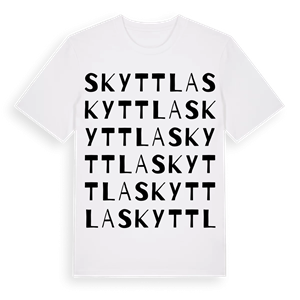 Skyttla ordlek t-shirt – ekologisk bomull t-shirt från Pinshirt