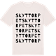 Vintage White t-shirt med Skyttorpet ordlek t-shirt