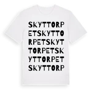 Skyttorpet ordlek t-shirt – ekologisk bomull t-shirt från Pinshirt