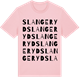 Pink Cotton t-shirt med Slangeryd ordlek t-shirt
