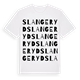 White t-shirt med Slangeryd ordlek t-shirt