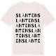 Vintage White t-shirt med Slanten ordlek t-shirt