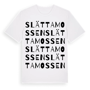 Slättamossen ordlek t-shirt – ekologisk bomull t-shirt från Pinshirt