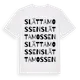 White t-shirt med Slättamossen ordlek t-shirt