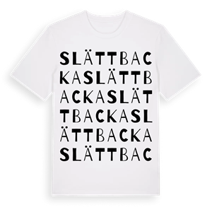Slättbacka ordlek t-shirt – ekologisk bomull t-shirt från Pinshirt