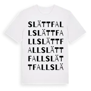 Slättfall ordlek t-shirt – ekologisk bomull t-shirt från Pinshirt