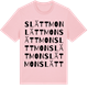 Pink Cotton t-shirt med Slättmon ordlek t-shirt
