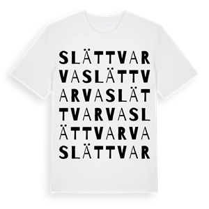 Slättvarva ordlek t-shirt – ekologisk bomull t-shirt från Pinshirt