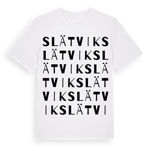 Slätvik ordlek t-shirt – ekologisk bomull t-shirt från Pinshirt