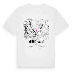 Slottshagen karta t-shirt – ekologisk bomull t-shirt från Pinshirt