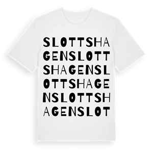 Slottshagen ordlek t-shirt – ekologisk bomull t-shirt från Pinshirt