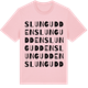 Pink Cotton t-shirt med Slungudden ordlek t-shirt