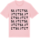 Pink Cotton t-shirt med Slutet ordlek t-shirt