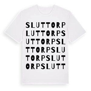 Sluttorp ordlek t-shirt – ekologisk bomull t-shirt från Pinshirt