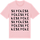Pink Cotton t-shirt med Slycke ordlek t-shirt