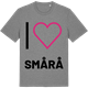 Mid Heather Gray t-shirt med Jag älskar Smårå t-shirt stort tryck