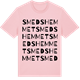 Pink Cotton t-shirt med Smedshemmet ordlek t-shirt