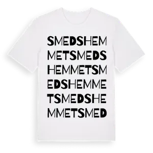 Smedshemmet ordlek t-shirt – ekologisk bomull t-shirt från Pinshirt
