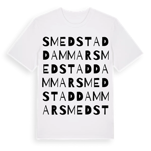 Smedstad dammar ordlek t-shirt – ekologisk bomull t-shirt från Pinshirt