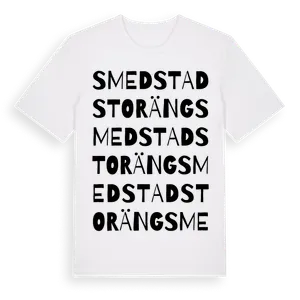 Smedstad Storäng ordlek t-shirt – ekologisk bomull t-shirt från Pinshirt