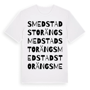 Smedstad storäng ordlek t-shirt – ekologisk bomull t-shirt från Pinshirt