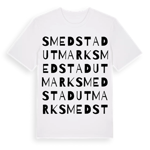 Smedstad utmark ordlek t-shirt – ekologisk bomull t-shirt från Pinshirt